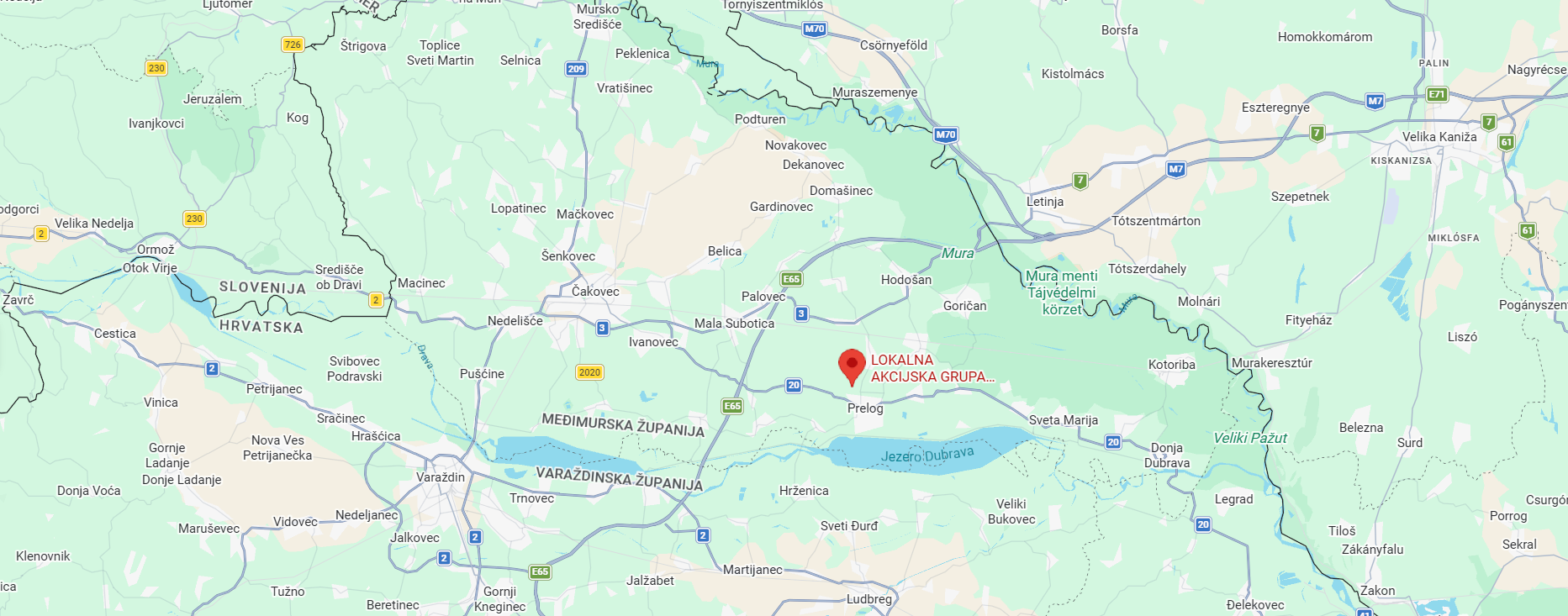 LAG Mura Drava Google Maps